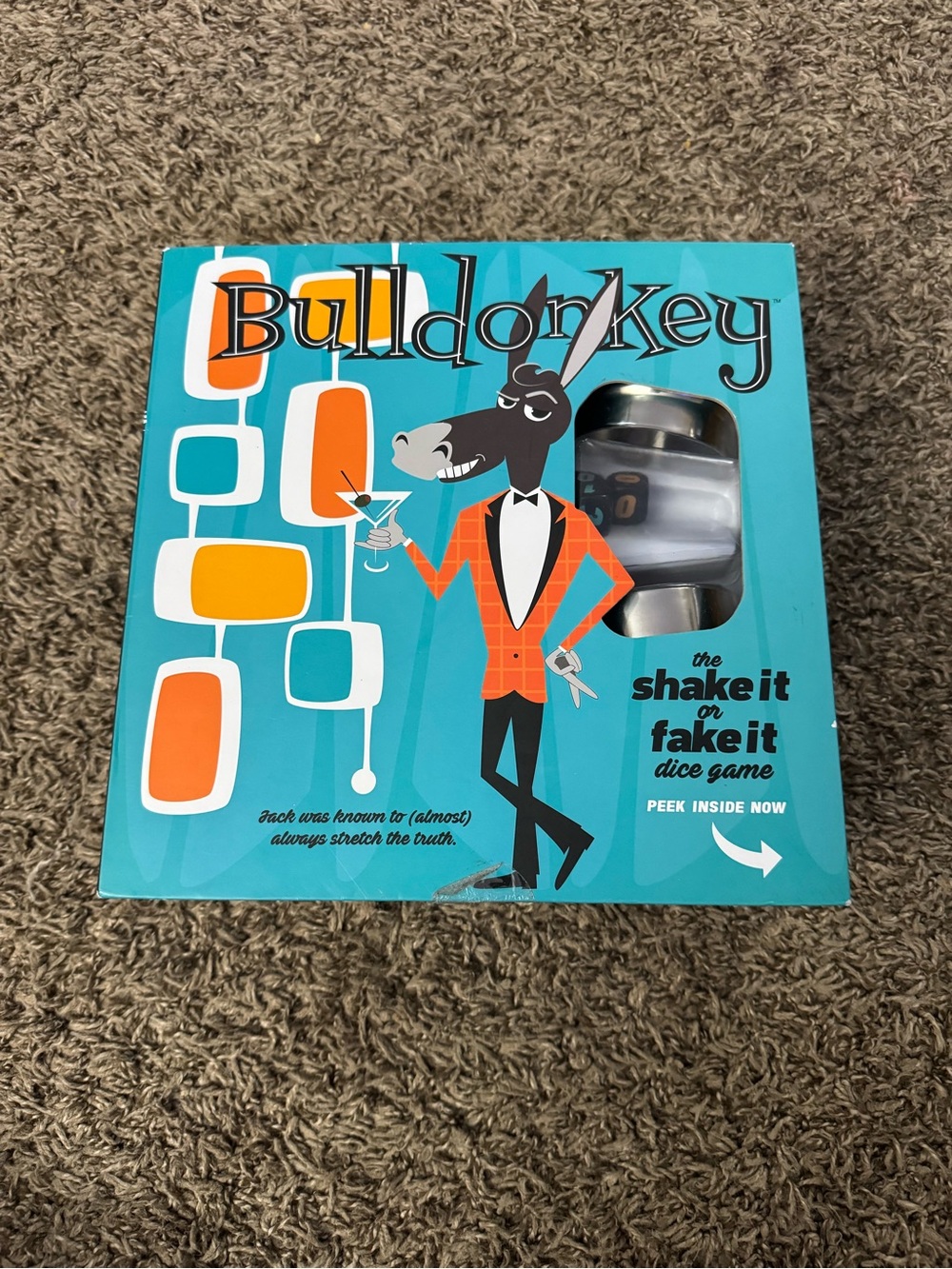 Bulldonkey Shake It or Fake It Dice Game - Teal Box